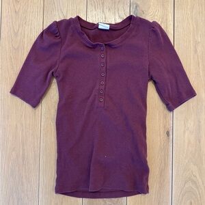 GAP Kids Burgundy Button-Up Top SZ 12